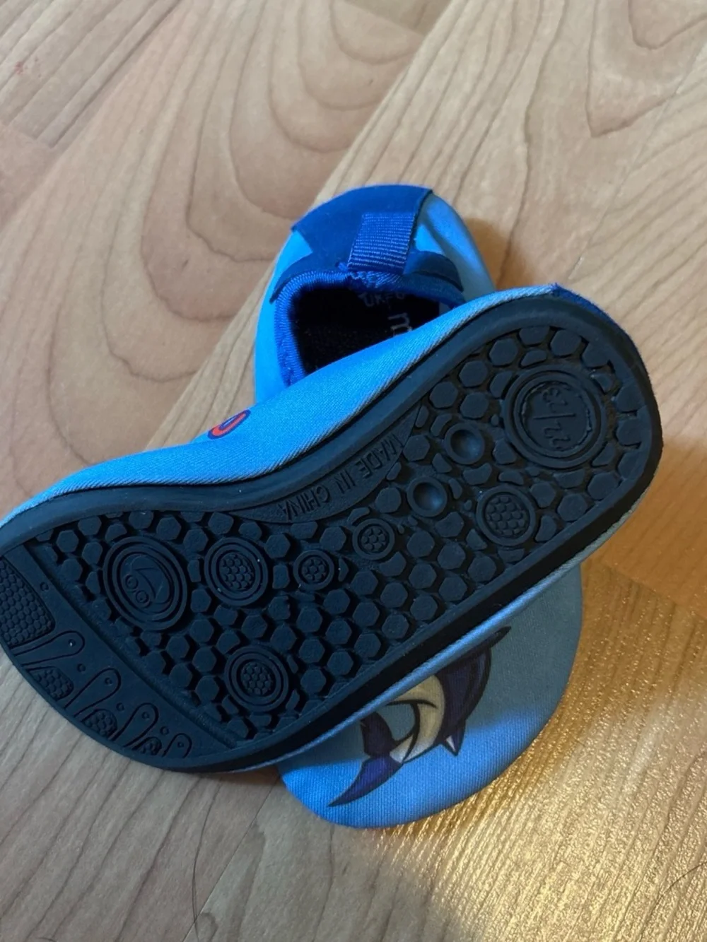 Kids Blue Character Slip-On Water Shoes